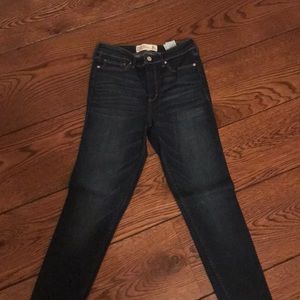Dark wash skinny jeans